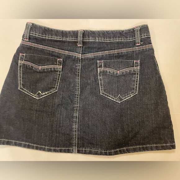 Denim Skort With Pink Stitching Girls Size 16 - Picture 3 of 7